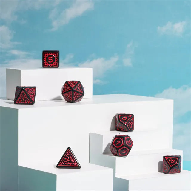 Cryptic Knots: Dried Blood RPG Dice Set Plastic Dice Foam Brain Games