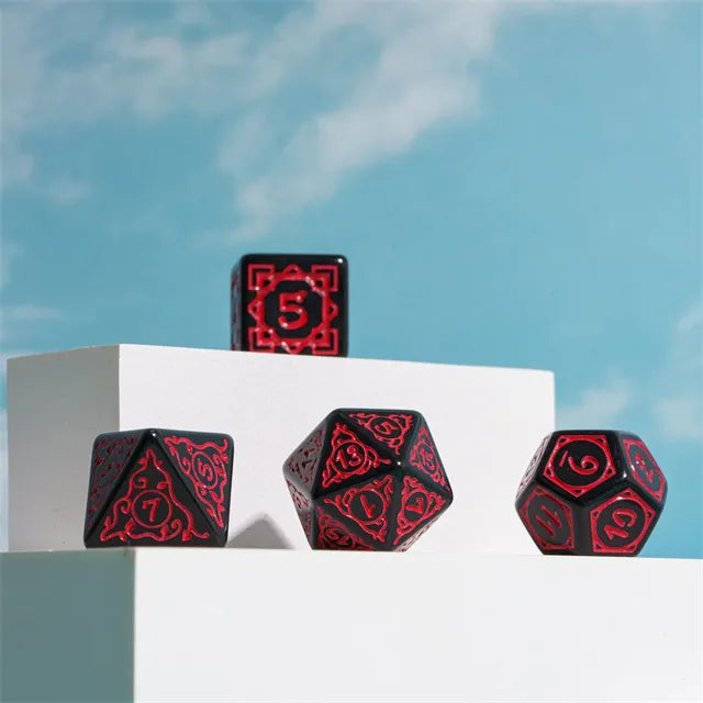 Cryptic Knots: Dried Blood RPG Dice Set Plastic Dice Foam Brain Games