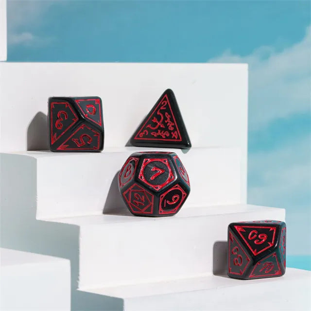 Cryptic Knots: Dried Blood RPG Dice Set Plastic Dice Foam Brain Games