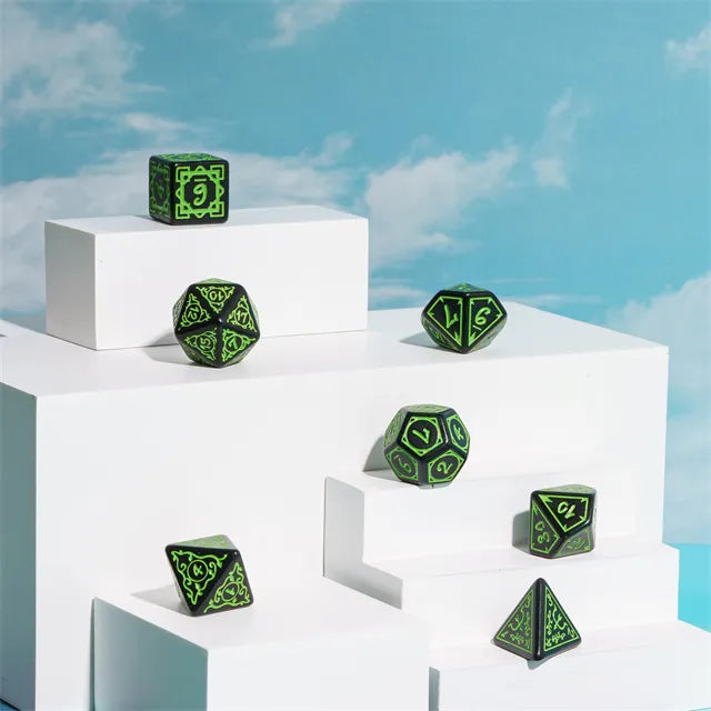 Cryptic Knots: Verdant RPG Dice Set Plastic Dice Foam Brain Games