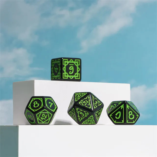 Cryptic Knots: Verdant RPG Dice Set Plastic Dice Foam Brain Games