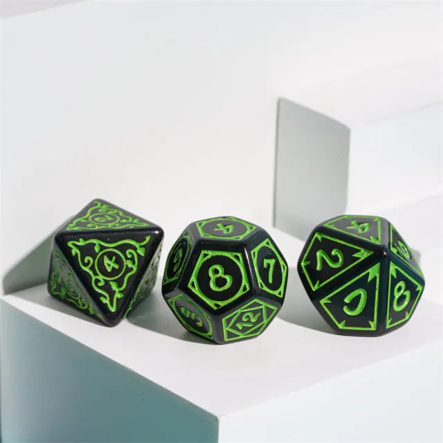 Cryptic Knots: Verdant RPG Dice Set Plastic Dice Foam Brain Games