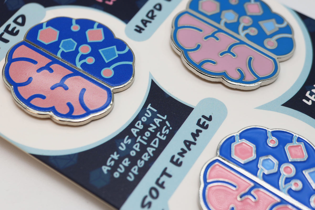 Hand Print. Pin Custom Printed Pin