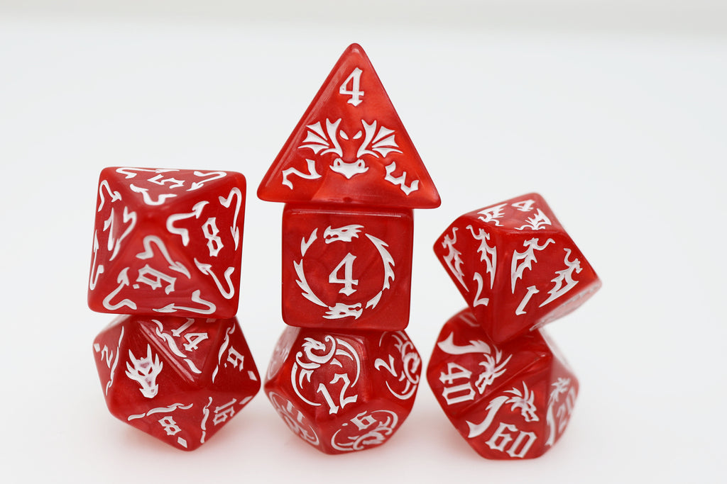 Drake's Flight: Inferno RPG Dice Set Plastic Dice Foam Brain Games