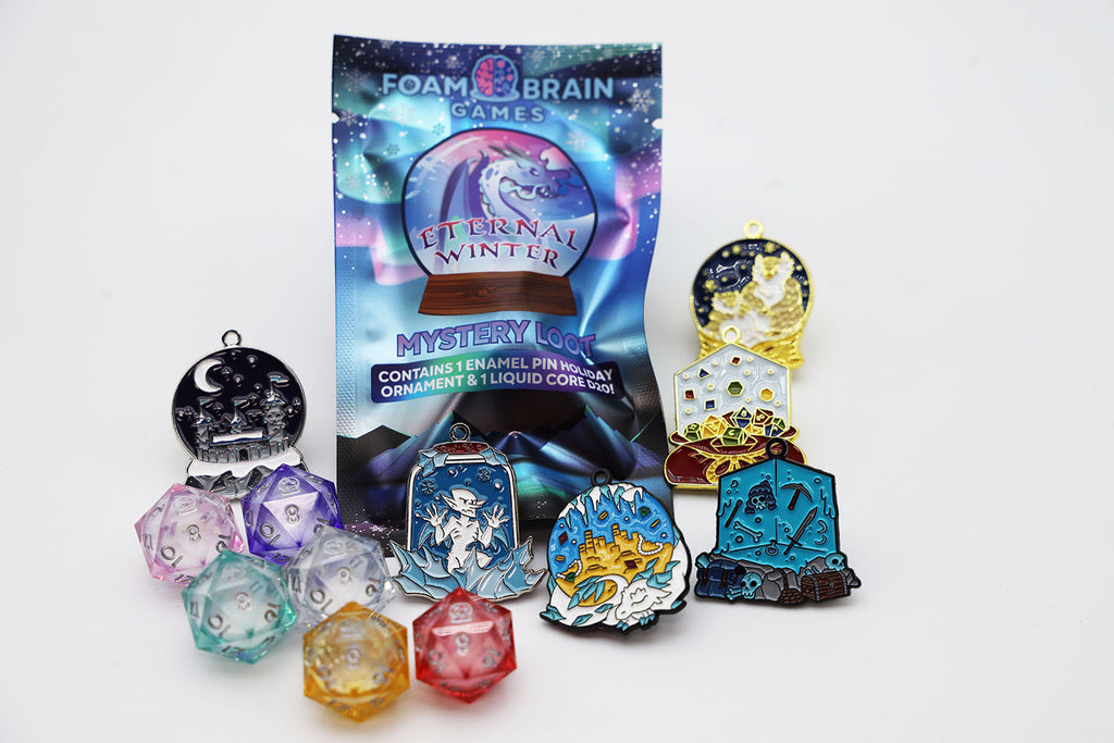 Mystery Loot: Eternal Winter Metal Dice Foam Brain Games
