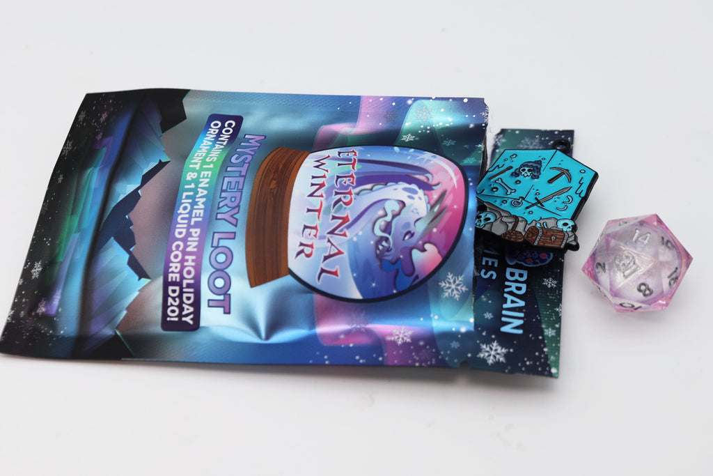 Mystery Loot: Eternal Winter Metal Dice Foam Brain Games