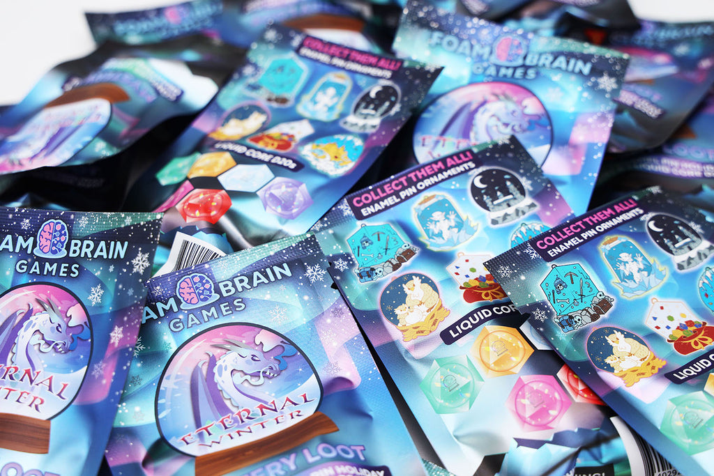 Mystery Loot: Eternal Winter Metal Dice Foam Brain Games