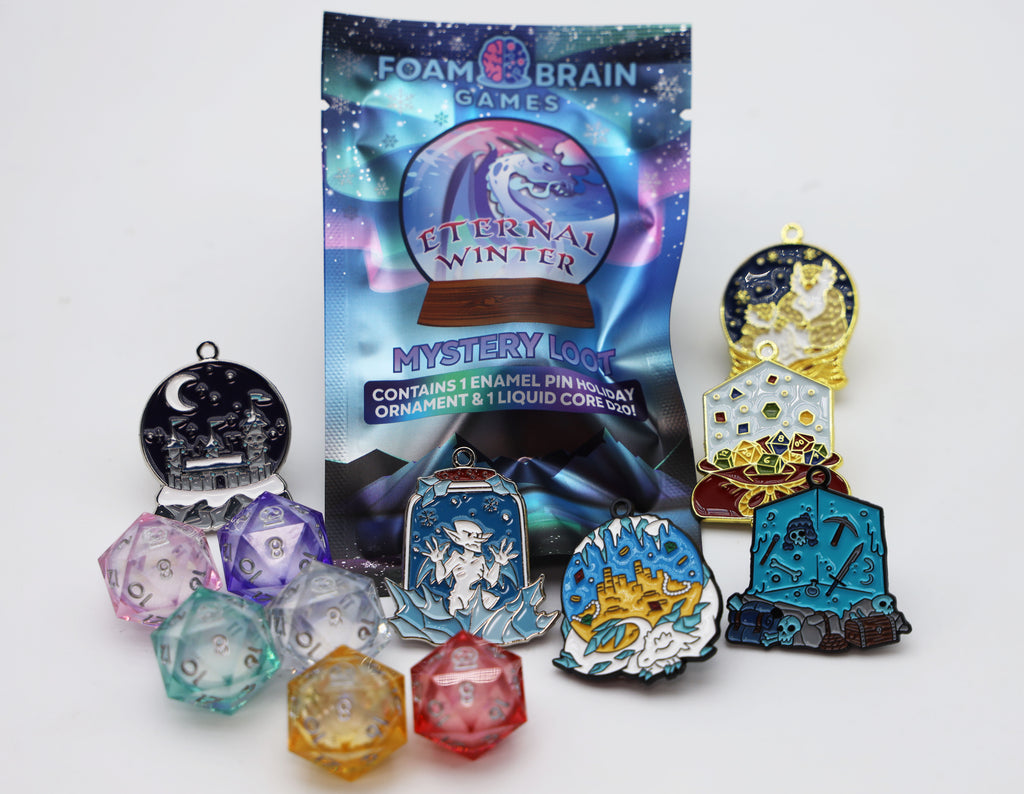 Mystery Loot: Eternal Winter Metal Dice Foam Brain Games