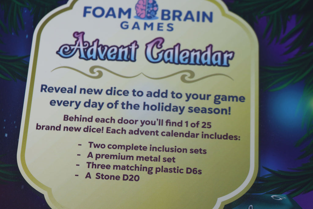 Dice Advent Calendar 2023 Special Collection Foam Brain Games