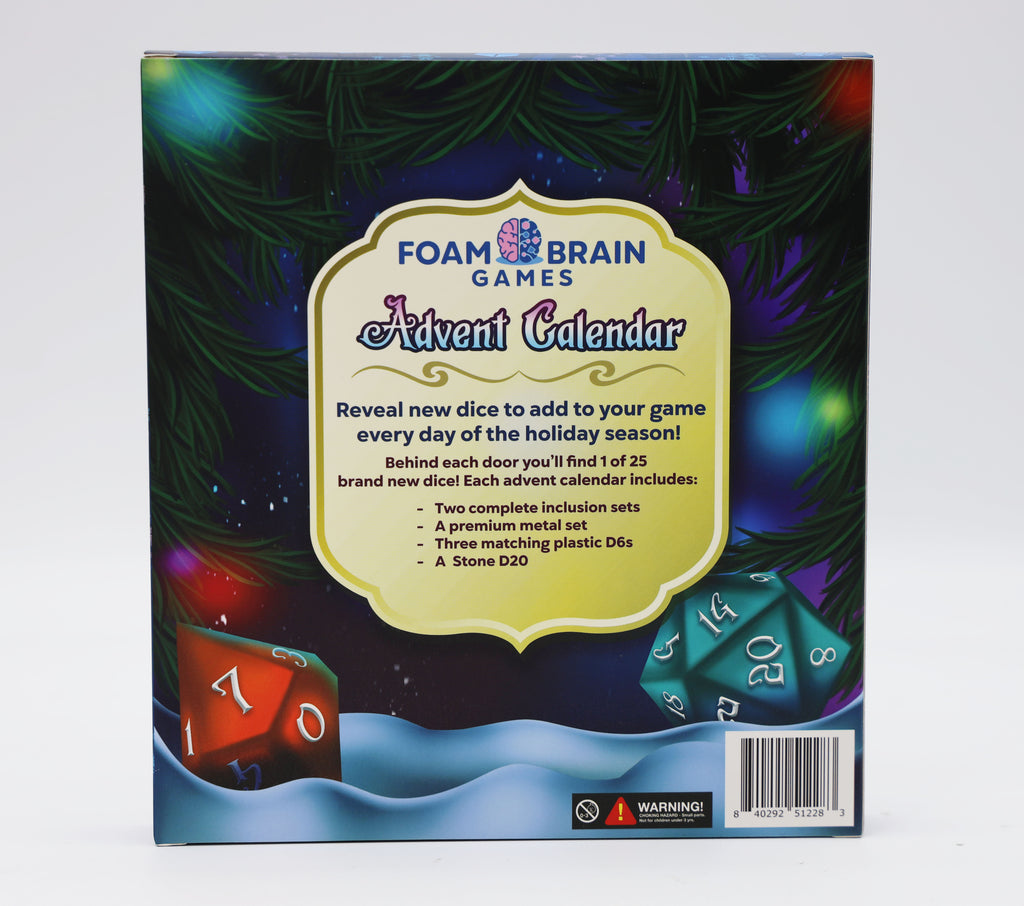 Dice Advent Calendar 2023 Special Collection Foam Brain Games