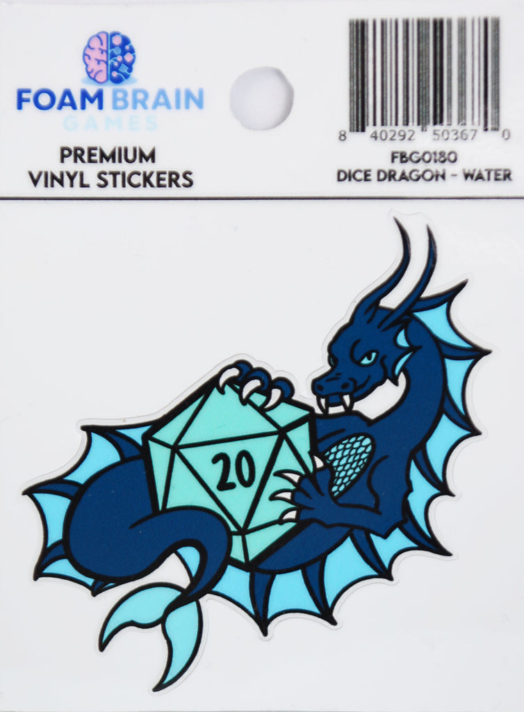 Dice Dragon Sticker: Water Stickers Foam Brain Games