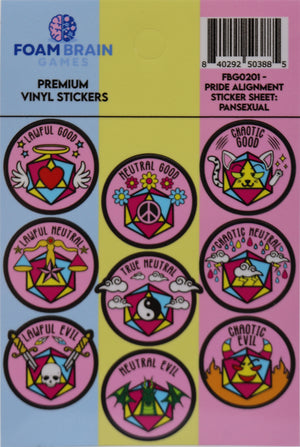 Pride Alignment Sticker Sheet: Pansexual Stickers Foam Brain Games