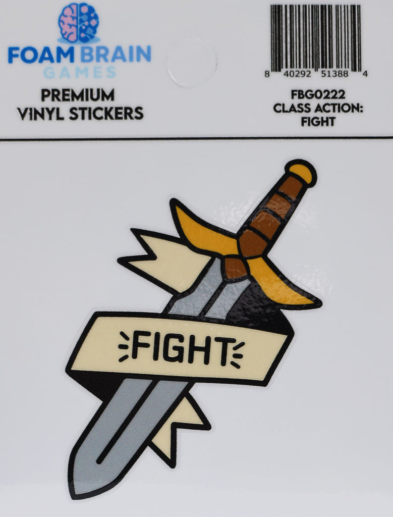 Class Action Sticker: Fight Stickers Foam Brain Games