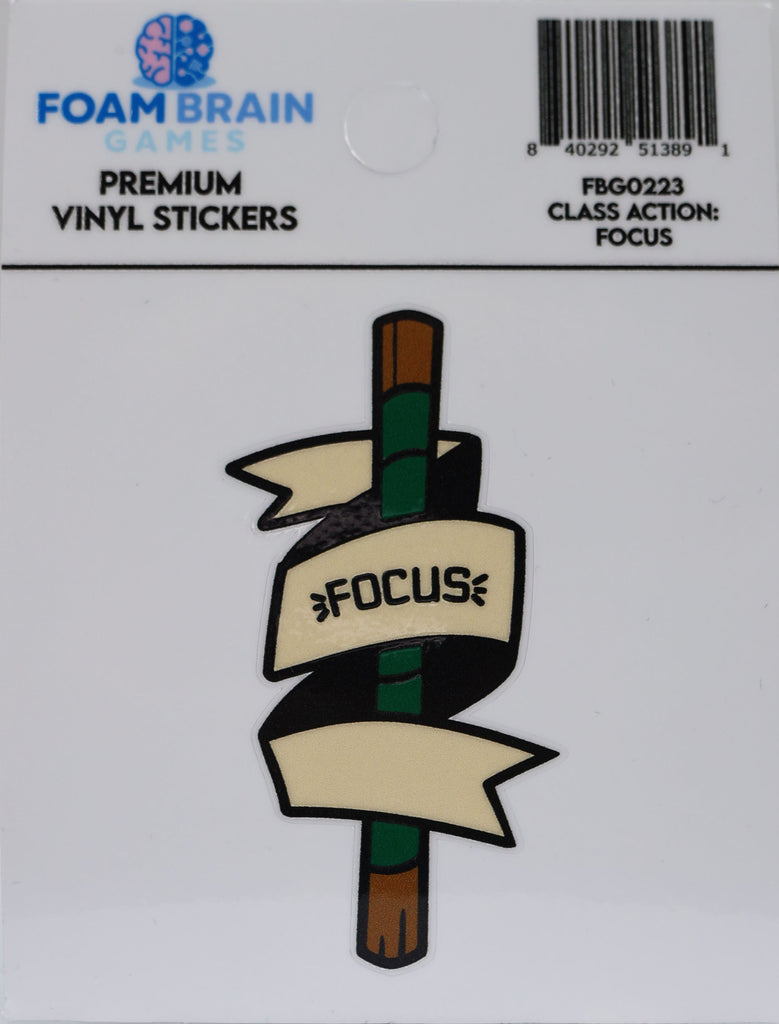 Class Action Sticker: Focus Stickers Foam Brain Games
