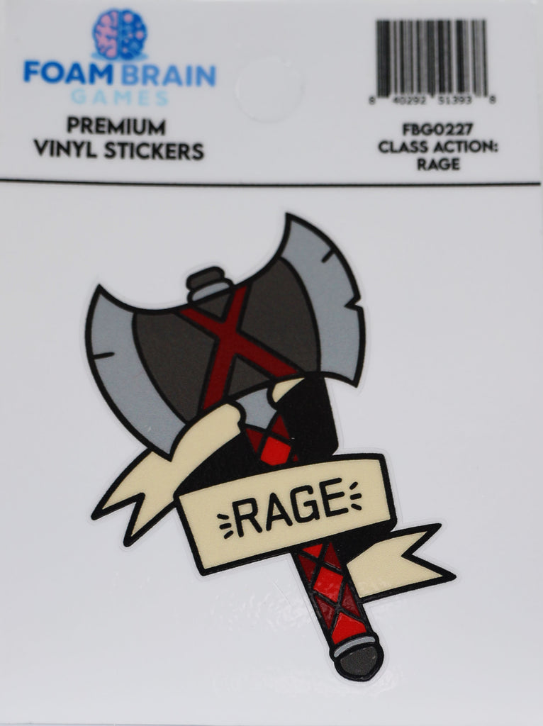 Class Action Sticker: Rage Stickers Foam Brain Games