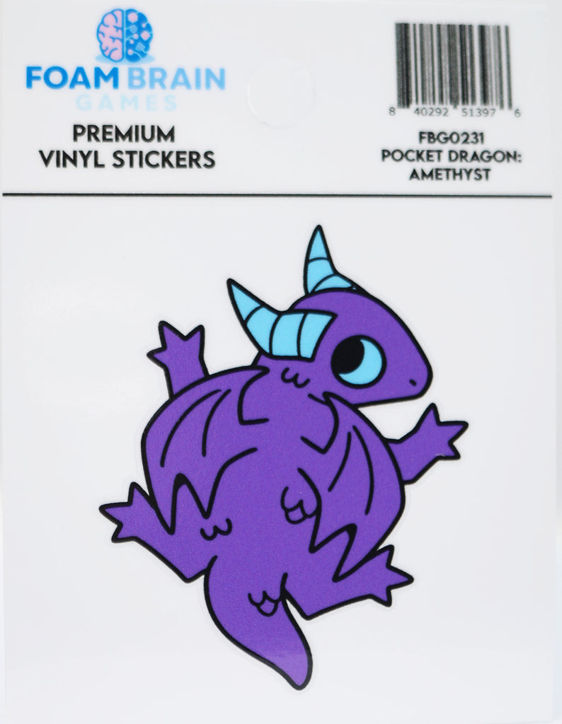 Pocket Dragon Sticker: Amethyst  Foam Brain Games