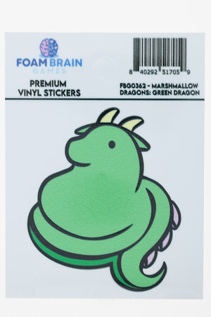 Marshmallow Dragons: Green Dragon Sticker