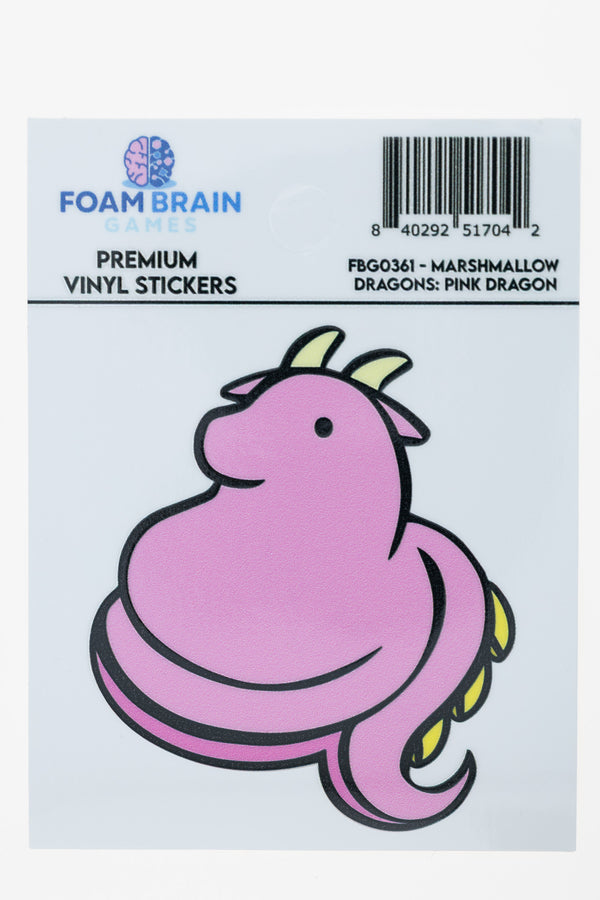 Marshmallow Dragons: Pink Dragon Sticker