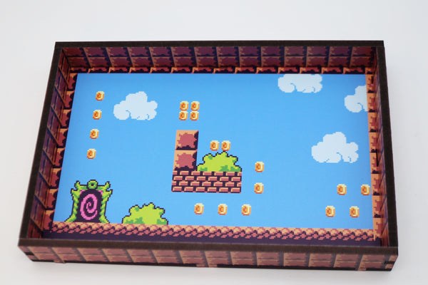 Chromatic Dice Tray - Pixel Platformer Dice Tray Foam Brain Games