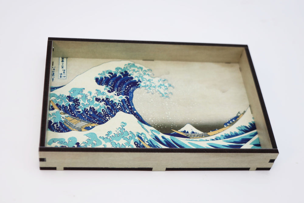 Chromatic Dice Tray - Great Wave off Kanagawa Dice Tray Foam Brain Games