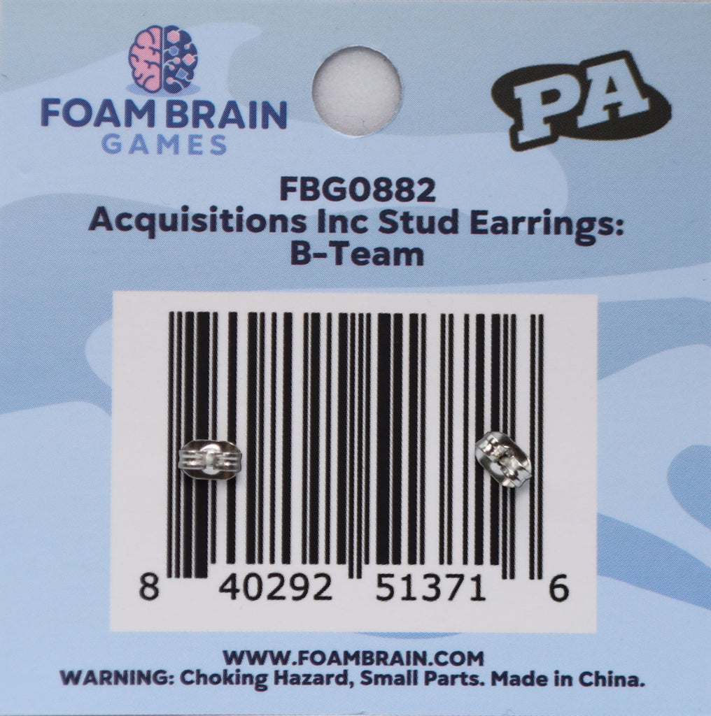 Acquisitions Inc Stud Earrings: B-Team Jewelry Foam Brain Games