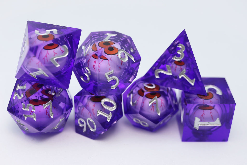 Sharp Edge Moving Eye RPG Dice Set - Mageshot Plastic Dice Foam Brain Games