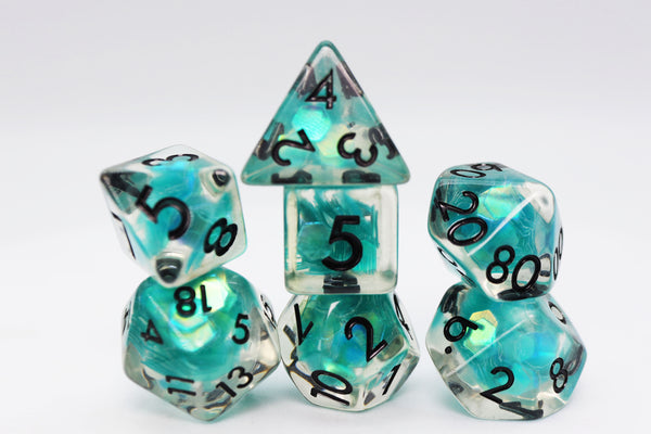 Siren Sparkle RPG Dice Set Plastic Dice Foam Brain Games