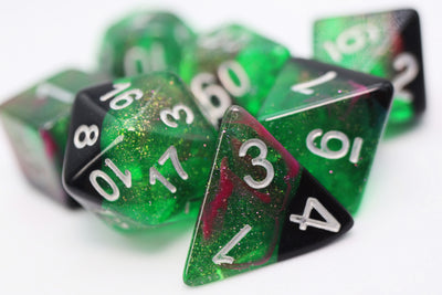 The Cursed Wood RPG Dice Set Plastic Dice Foam Brain Games