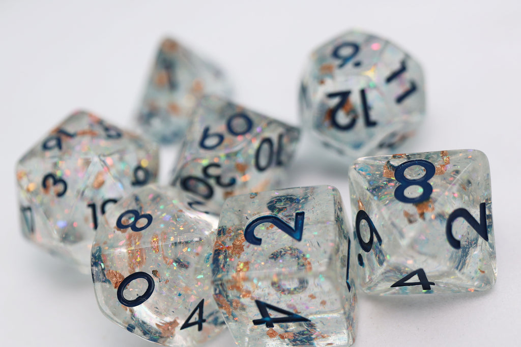 Frozen In Time RPG Dice Set Plastic Dice Foam Brain Games