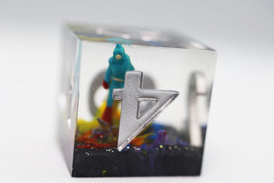 Sharp Edge Resin RPG Dice Set - Steve the SCUBA Diver Plastic Dice Foam Brain Games