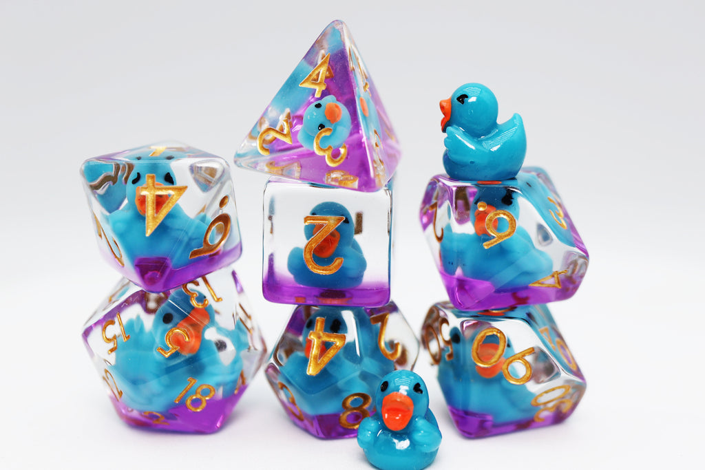 Duck on the Pond RPG Dice Set Plastic Dice Foam Brain Games