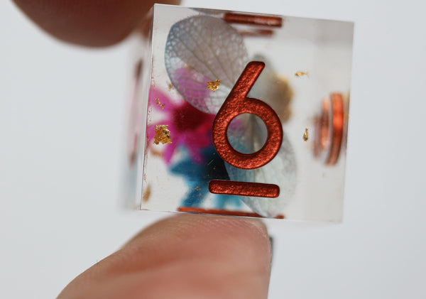 Sharp Edge Resin RPG Dice Set - Incalescent Garden Plastic Dice Foam Brain Games