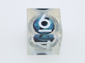 Sharp Edge Moving Eye RPG Dice Set - Oceansight Plastic Dice Foam Brain Games