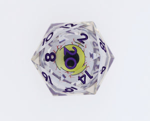 Sharp Edge Moving Eye RPG Dice Set - Moonshot Plastic Dice Foam Brain Games
