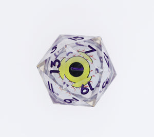 Sharp Edge Moving Eye RPG Dice Set - Moonshot Plastic Dice Foam Brain Games