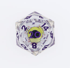 Sharp Edge Moving Eye RPG Dice Set - Moonshot Plastic Dice Foam Brain Games