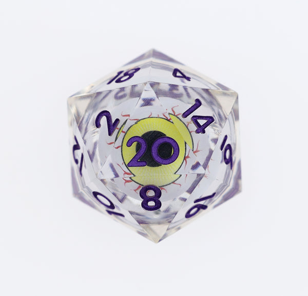 Sharp Edge Moving Eye RPG Dice Set - Moonshot Plastic Dice Foam Brain Games