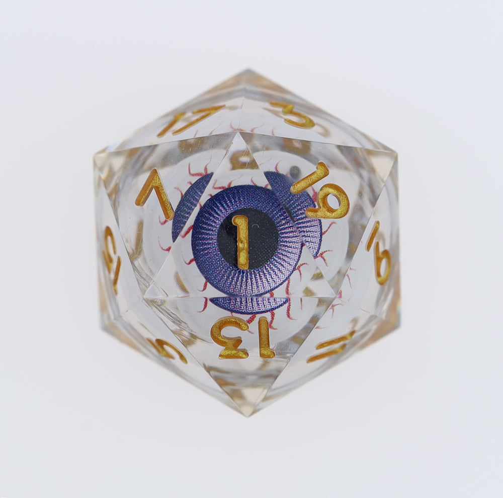 Sharp Edge Moving Eye RPG Dice Set - Goldshot Plastic Dice Foam Brain Games