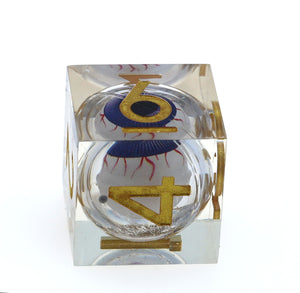 Sharp Edge Moving Eye RPG Dice Set - Goldshot Plastic Dice Foam Brain Games