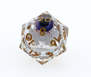 Sharp Edge Moving Eye RPG Dice Set - Goldshot Plastic Dice Foam Brain Games