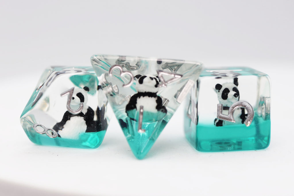 Panda on Water RPG Dice Set Plastic Dice Foam Brain Games