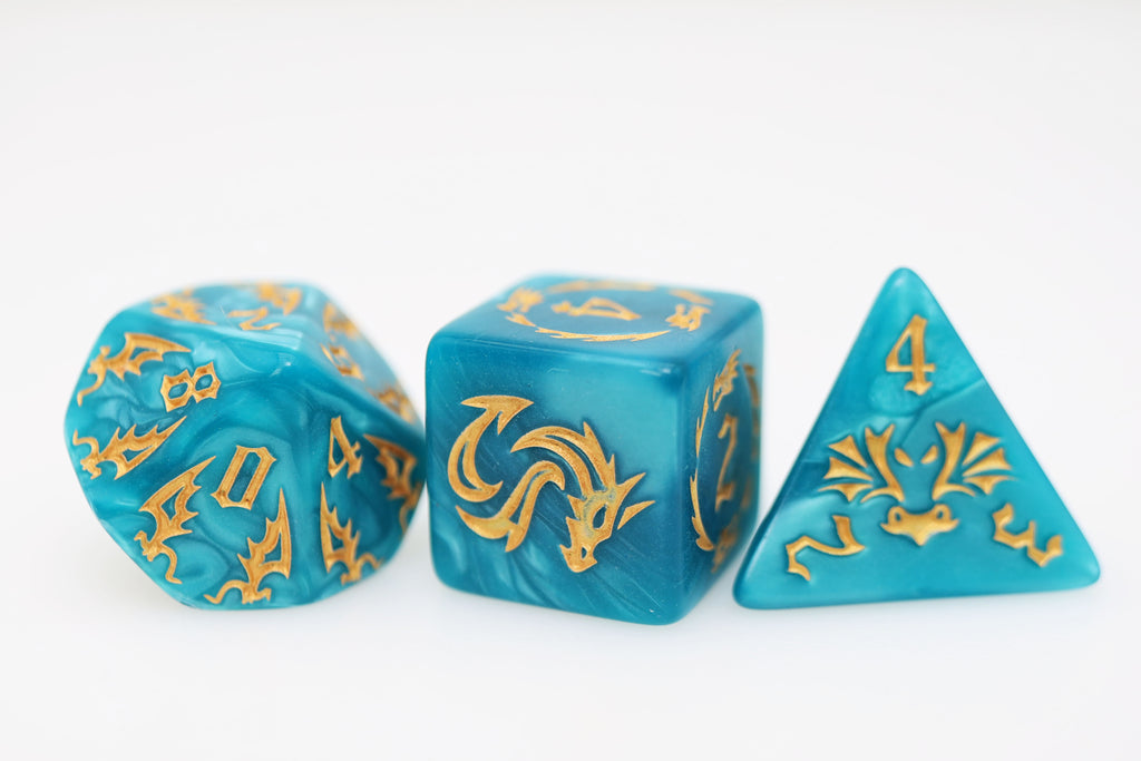 Drake's Flight: Cobalt RPG Dice Set Plastic Dice Foam Brain Games