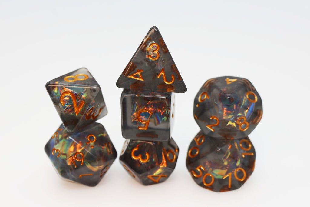 Glint of Treasure RPG Dice Set Plastic Dice Foam Brain Games