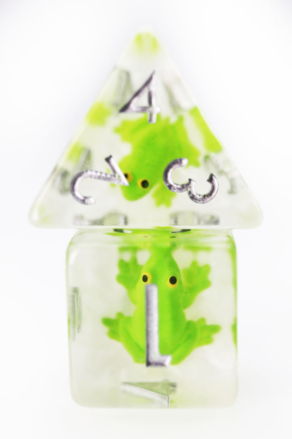 Frozen Frog RPG Dice Set Plastic Dice Foam Brain Games