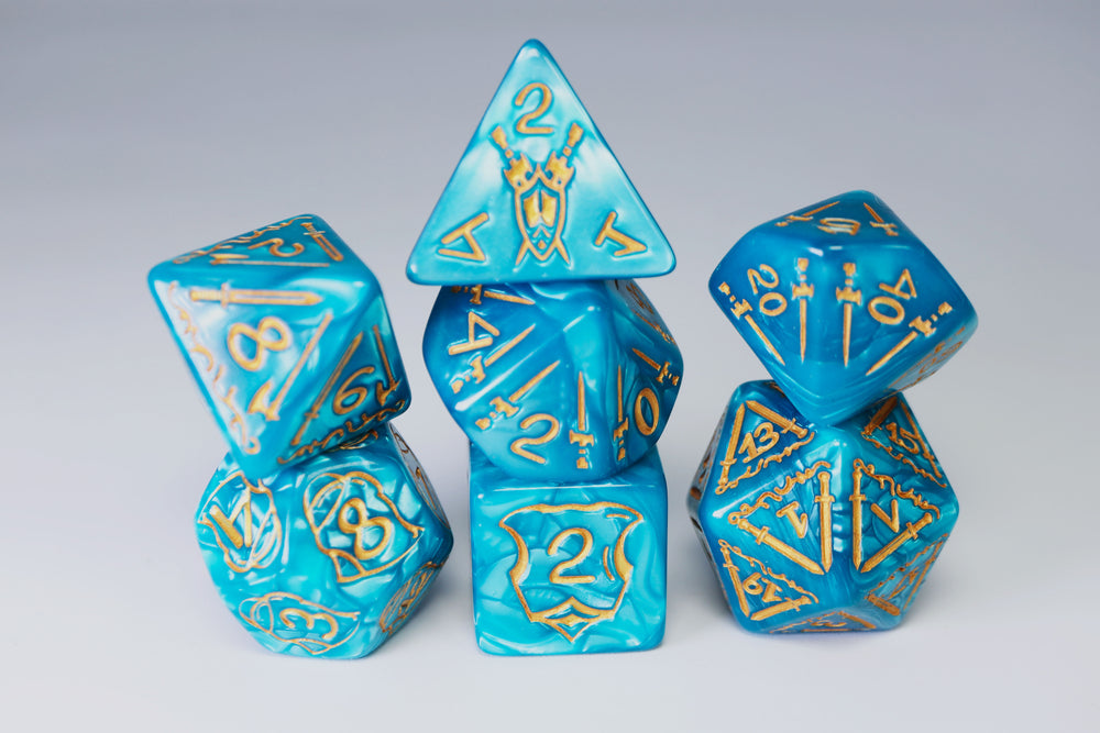 Queen's Armory: Aquatic - 25mm RPG Dice Set Plastic Dice Foam Brain Games