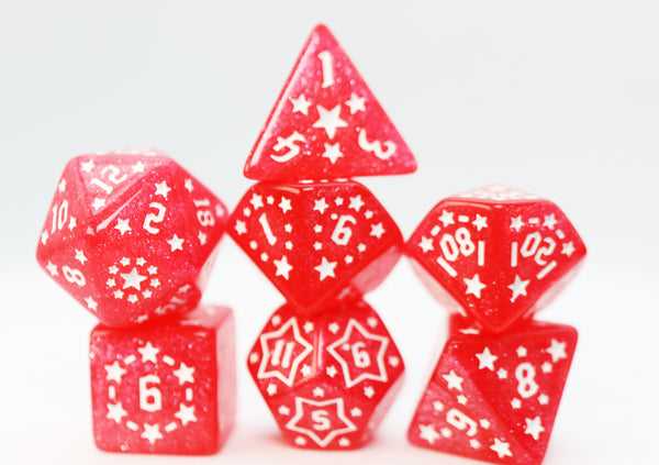 Shooting Stars: Lithium RPG Dice Set Plastic Dice Foam Brain Games