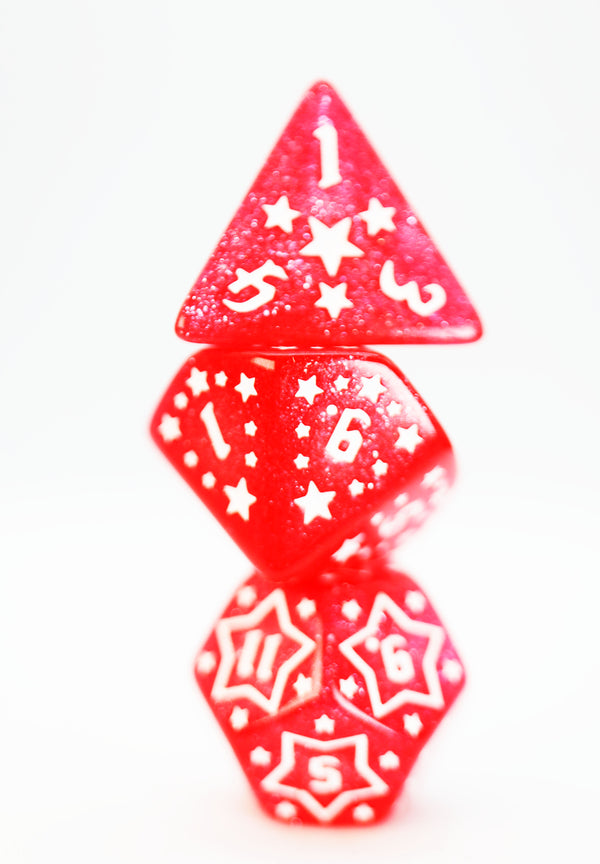 Shooting Stars: Lithium RPG Dice Set Plastic Dice Foam Brain Games