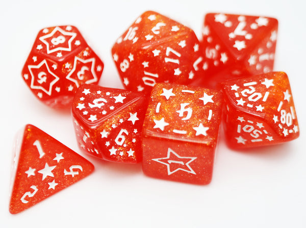 Shooting Stars: Nitrogen RPG Dice Set Plastic Dice Foam Brain Games