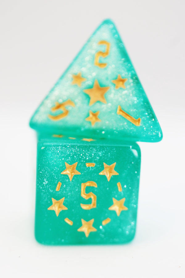 Shooting Stars: Magnesium RPG Dice Set Plastic Dice Foam Brain Games