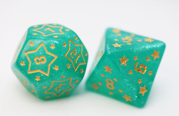 Shooting Stars: Magnesium RPG Dice Set Plastic Dice Foam Brain Games